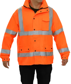 431STOR ANSI 3 300D Poly Oxford Waterproof & Breathable Parka Hi Vis Coat