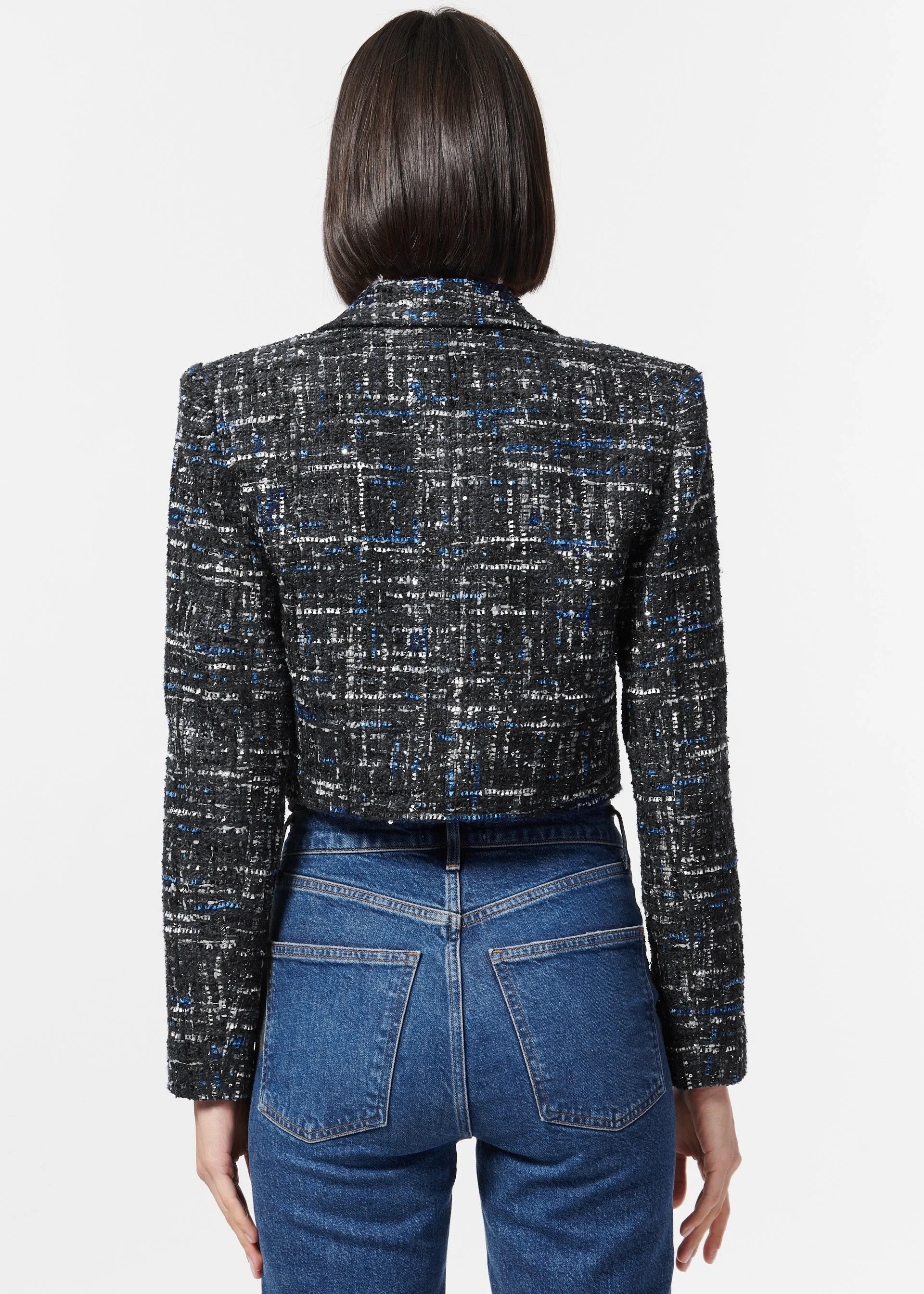 Ash Tweed Jacket Navy Tweed