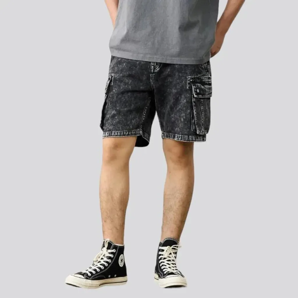 Cargo vintage men's jeans shorts