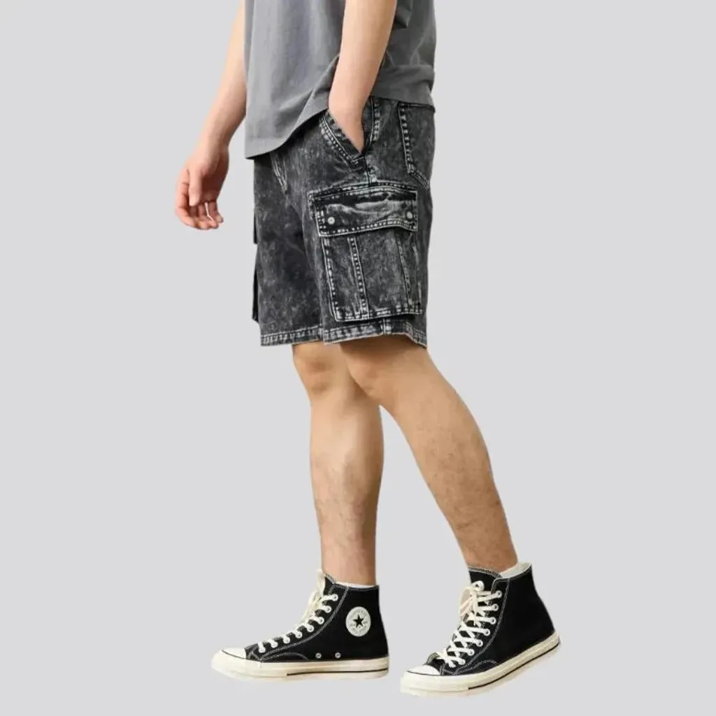 Cargo vintage men's jeans shorts