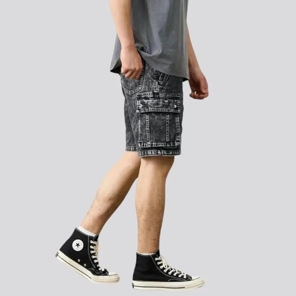 Cargo vintage men's jeans shorts