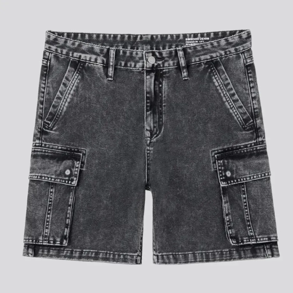 Cargo vintage men's jeans shorts