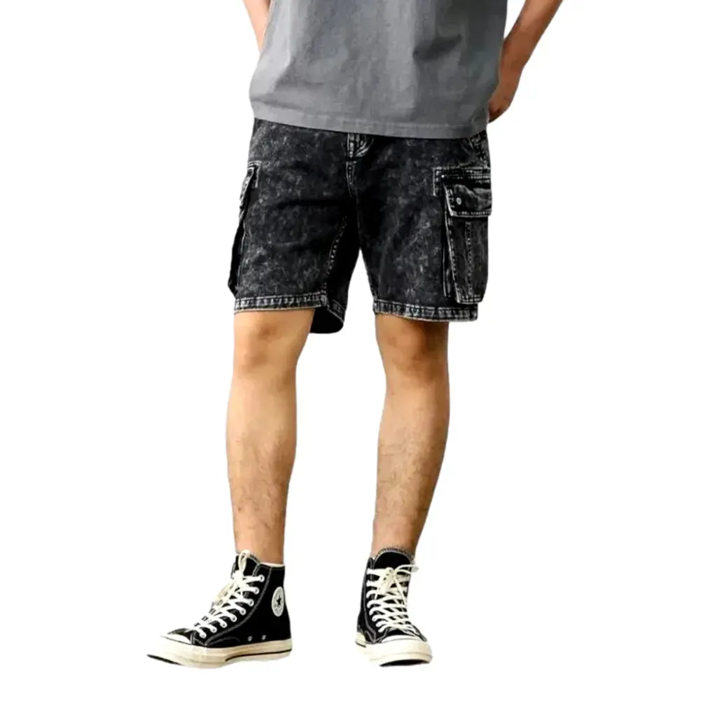 Cargo vintage men's jeans shorts