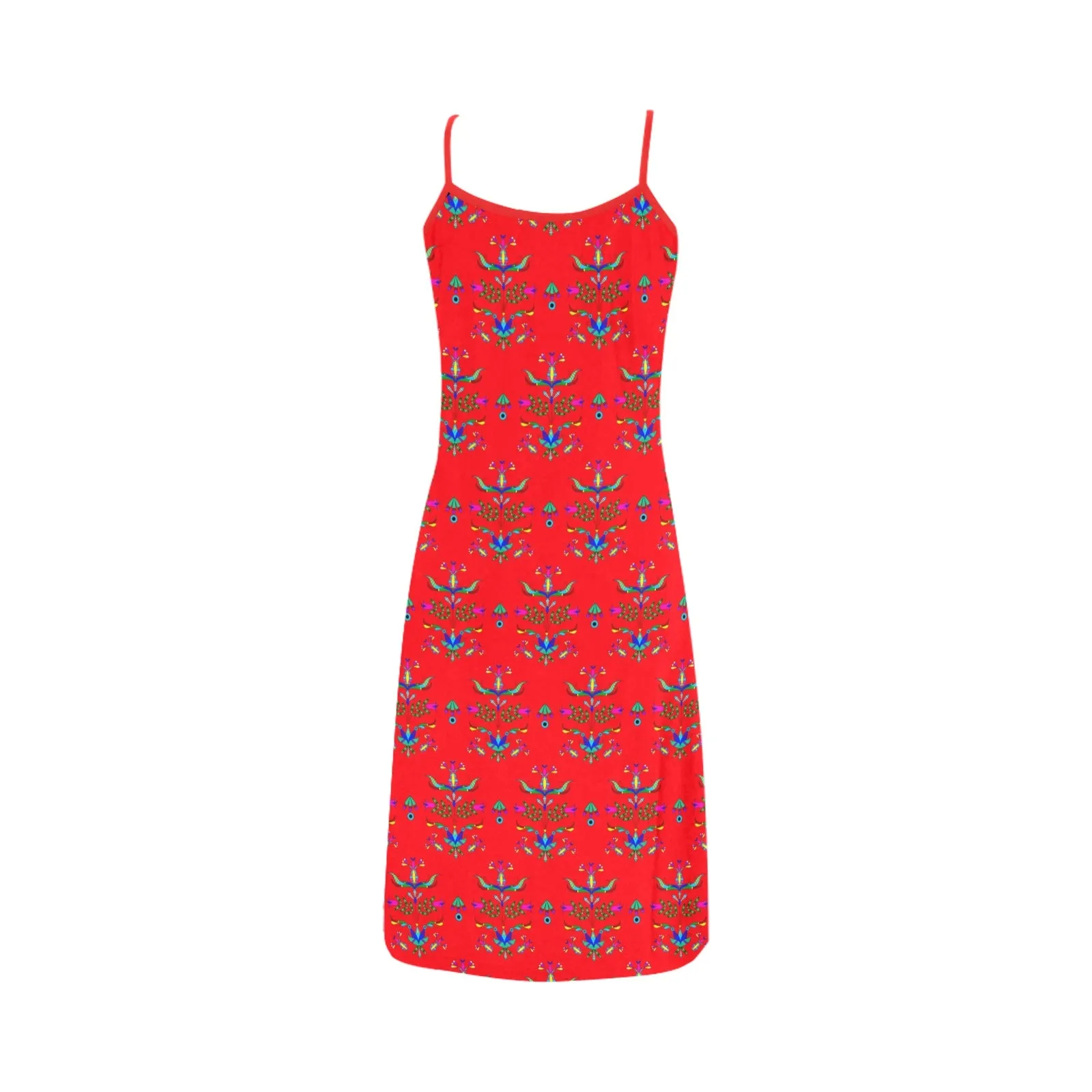 Dakota Damask Red Alcestis Slip Dress