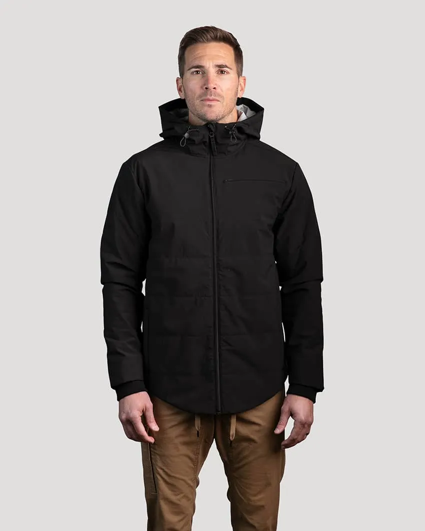 Drop-Cut Puffer Jacket