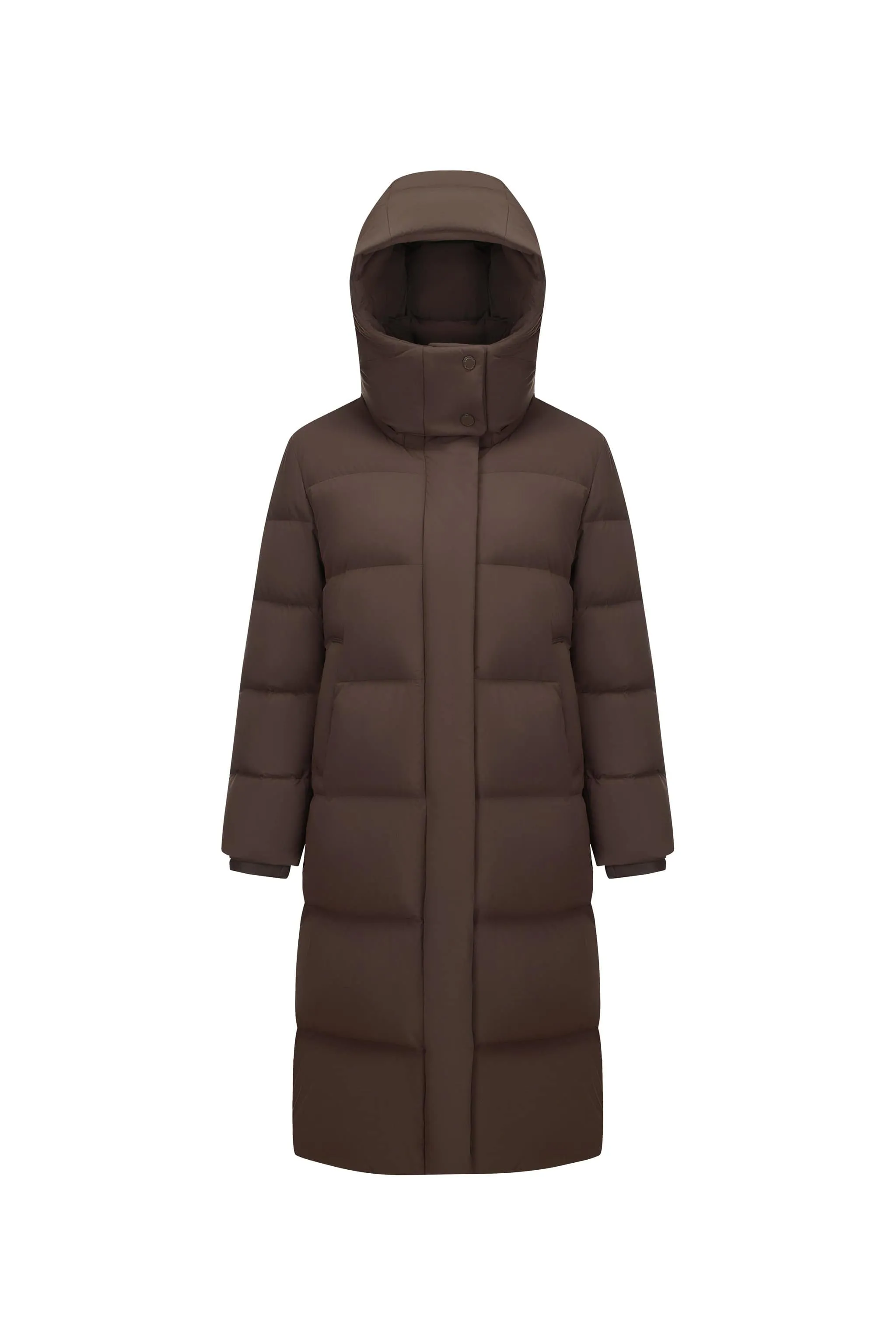 Feel the Cloud Women's Long Down Coat with detachable hood