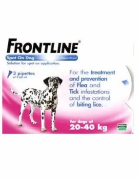 Frontline Flea & Tick Spot On for Large Dogs (20kg – 40kg)