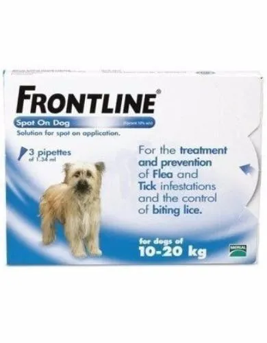 Frontline Flea & Tick Spot On for Medium Dogs (10kg – 20kg)