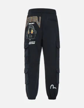 Godhead and Logo Print Cargo Pants