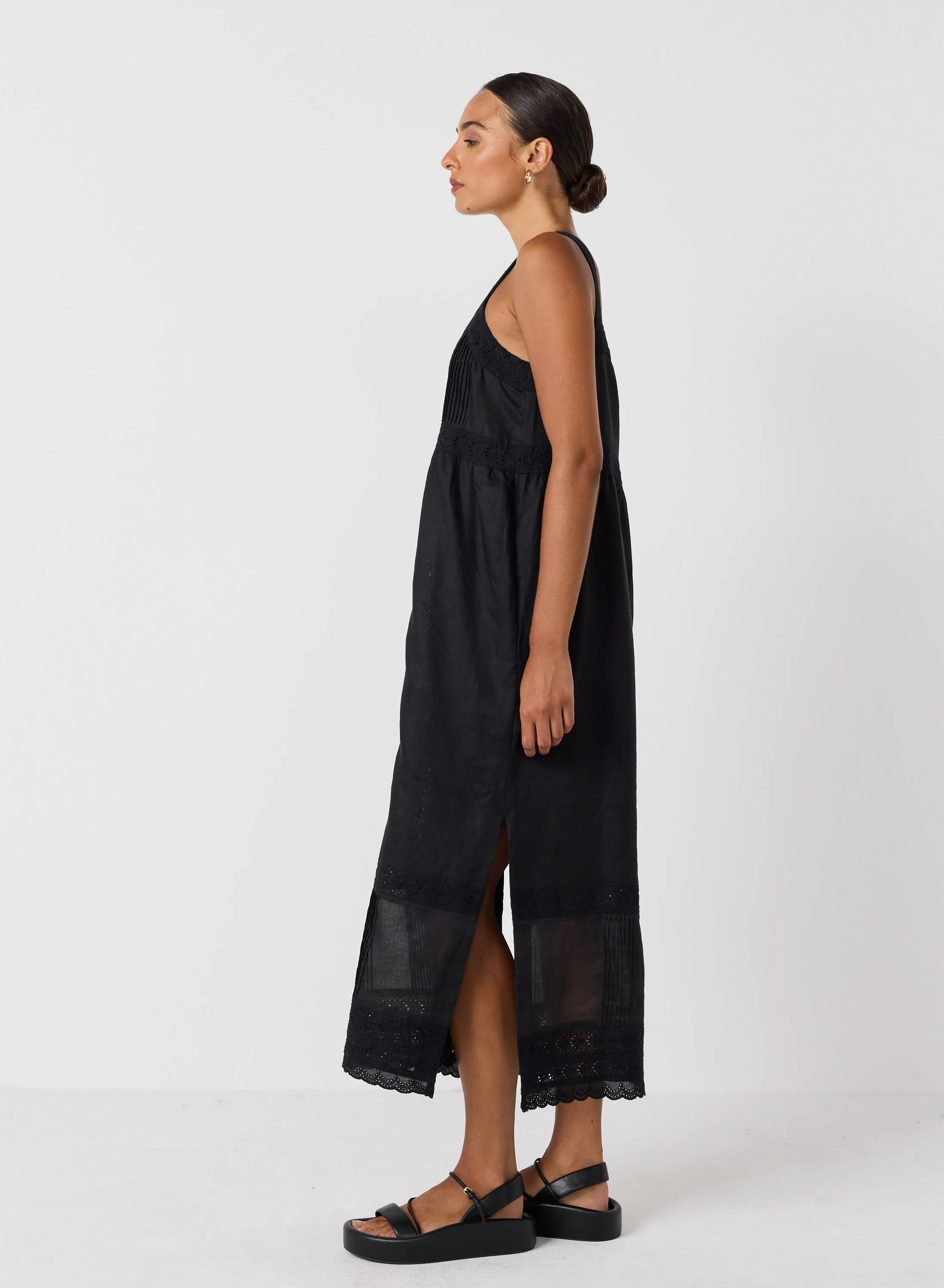 Gretal Linen Ramie Midi Dress