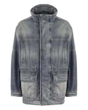 Heren Parka Grijs/Blauw