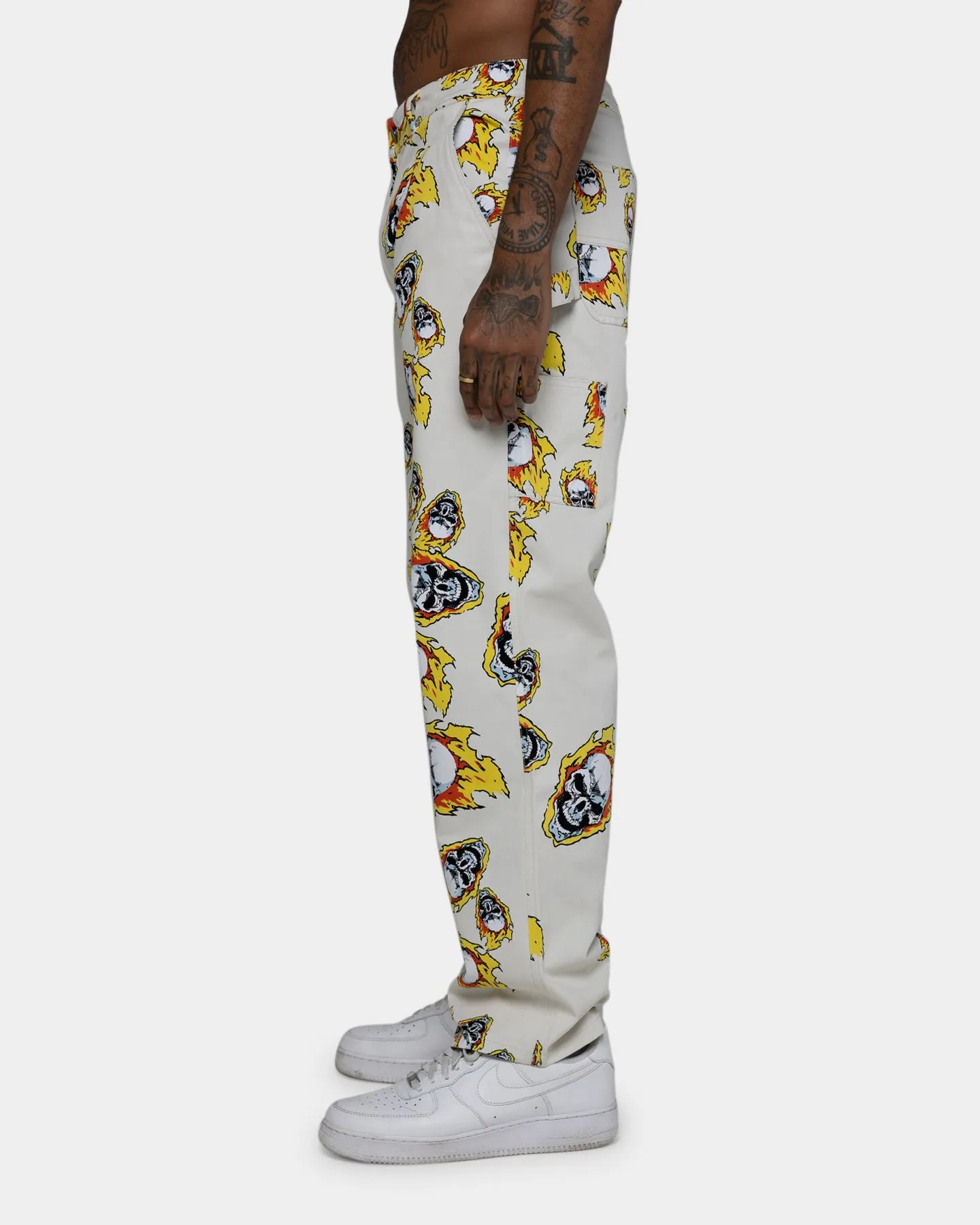 HUF HUF X Marvel Ghost Rider Painter Pants Natural