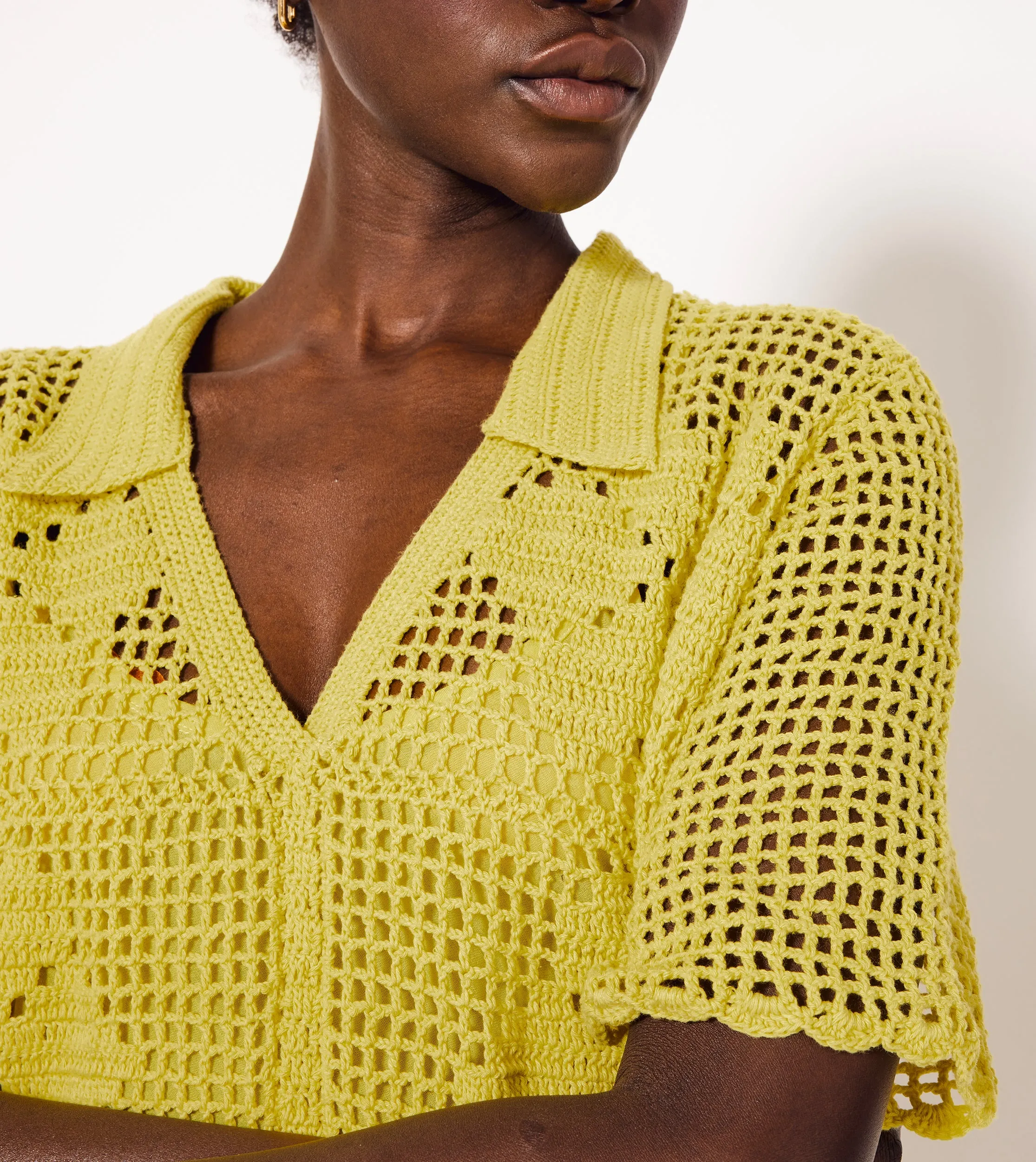 Ileana Crochet Mini Dress | Yellow