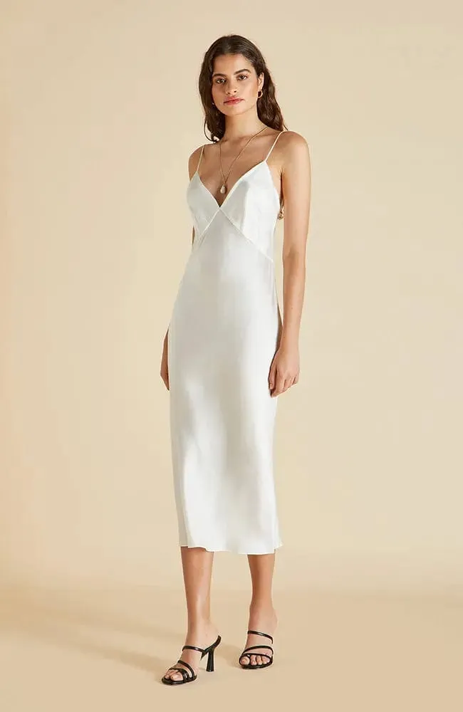 Issa Ivory Silk Slip Dress