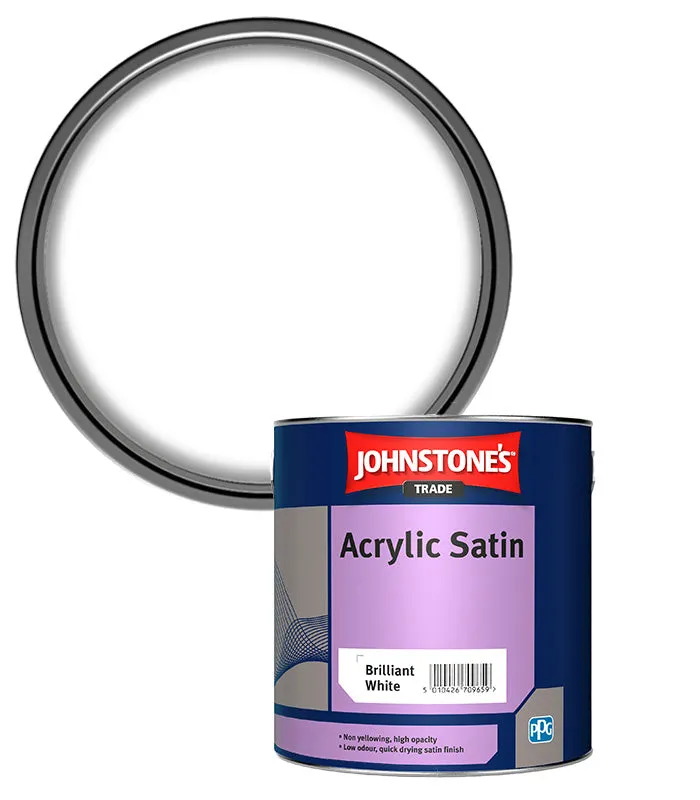 Johnstone's Trade Acrylic Satin Paint - Brilliant White