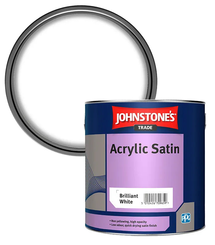 Johnstone's Trade Acrylic Satin Paint - Brilliant White