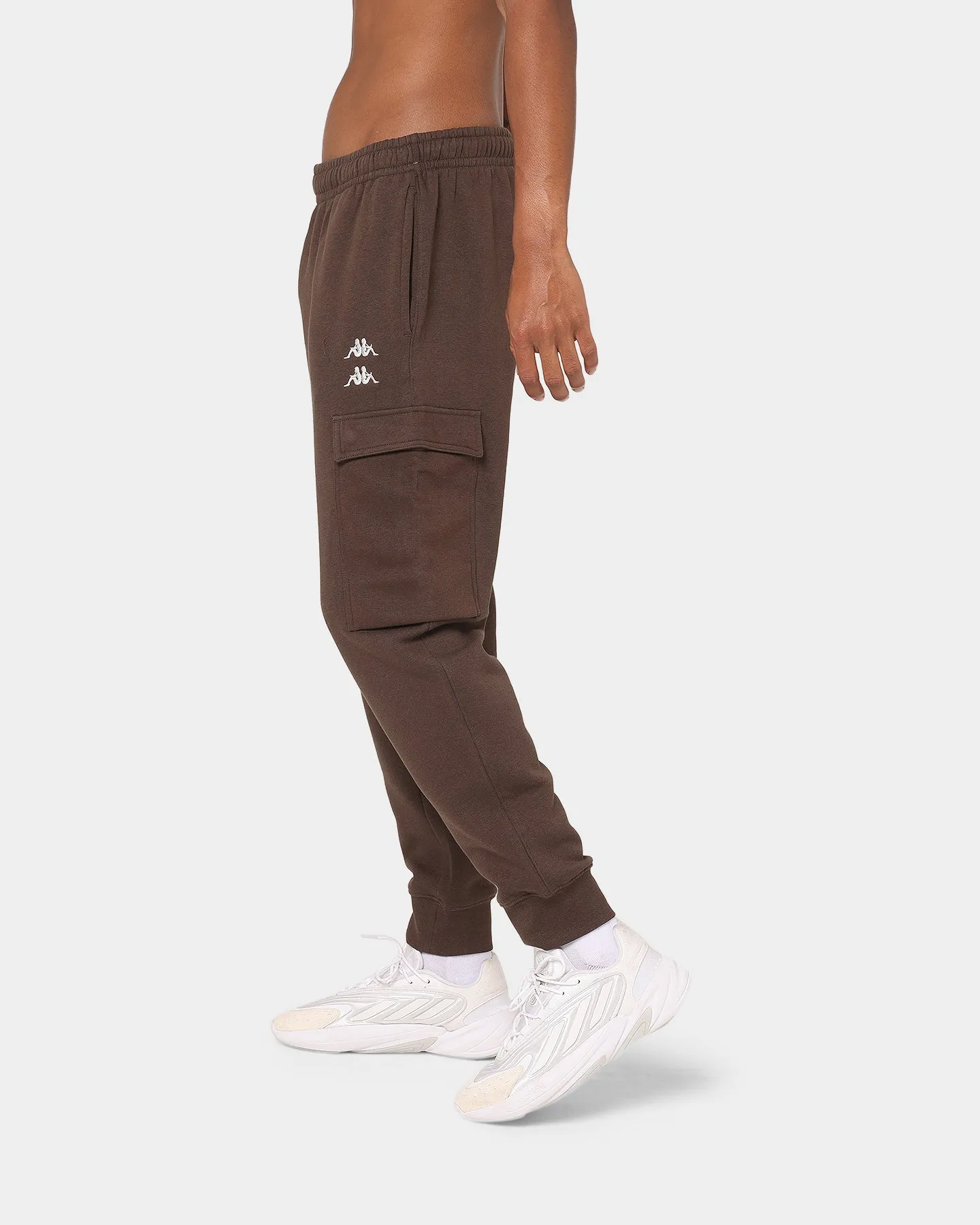 KAPPA Authentic Drake Track Pants Brown Coffee/Grey