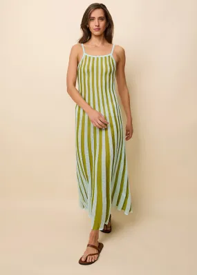 Kaylee Dress Sky Chartreuse