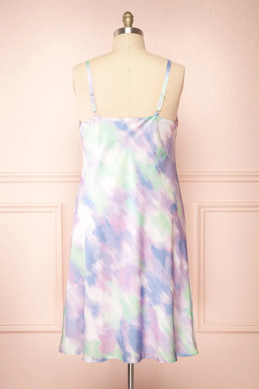 Kinny | Plus Size Tie-Dye Cowl Neck Midi Dress