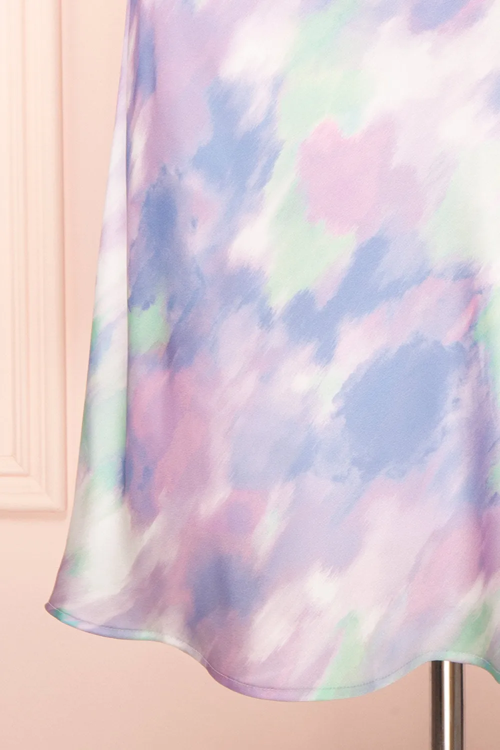 Kinny | Plus Size Tie-Dye Cowl Neck Midi Dress