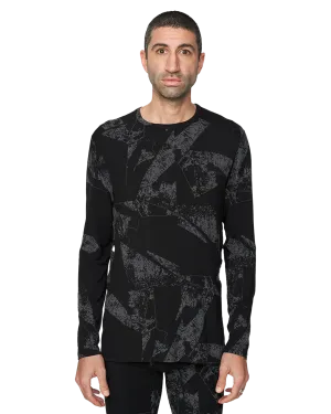 Le Bent Men's Fractal Lightweight Crew - Black