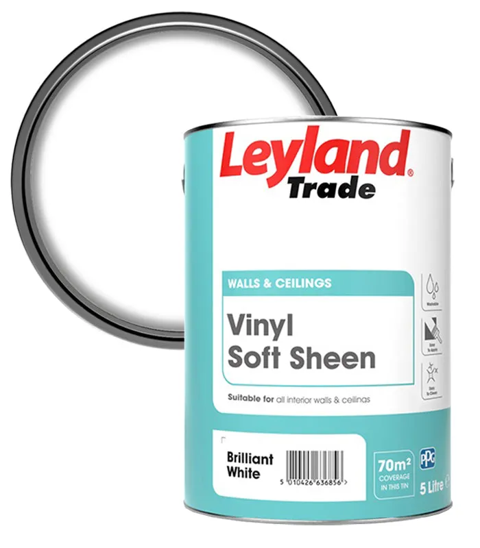 Leyland Trade Vinyl Soft Sheen Paint - Brilliant White