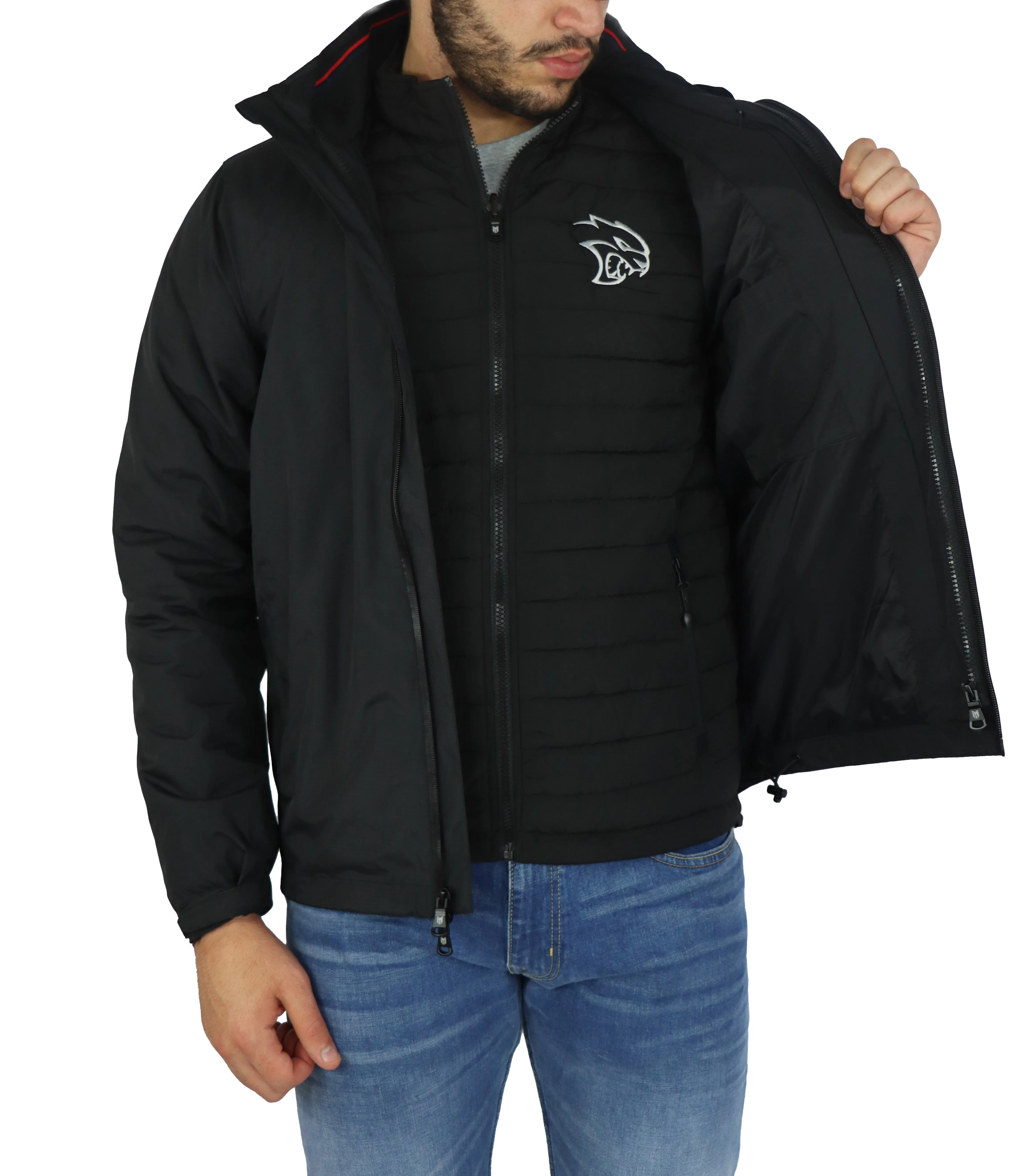 Marwin Sports Dodge Hellcat Men's 4-1 Jacket - Black