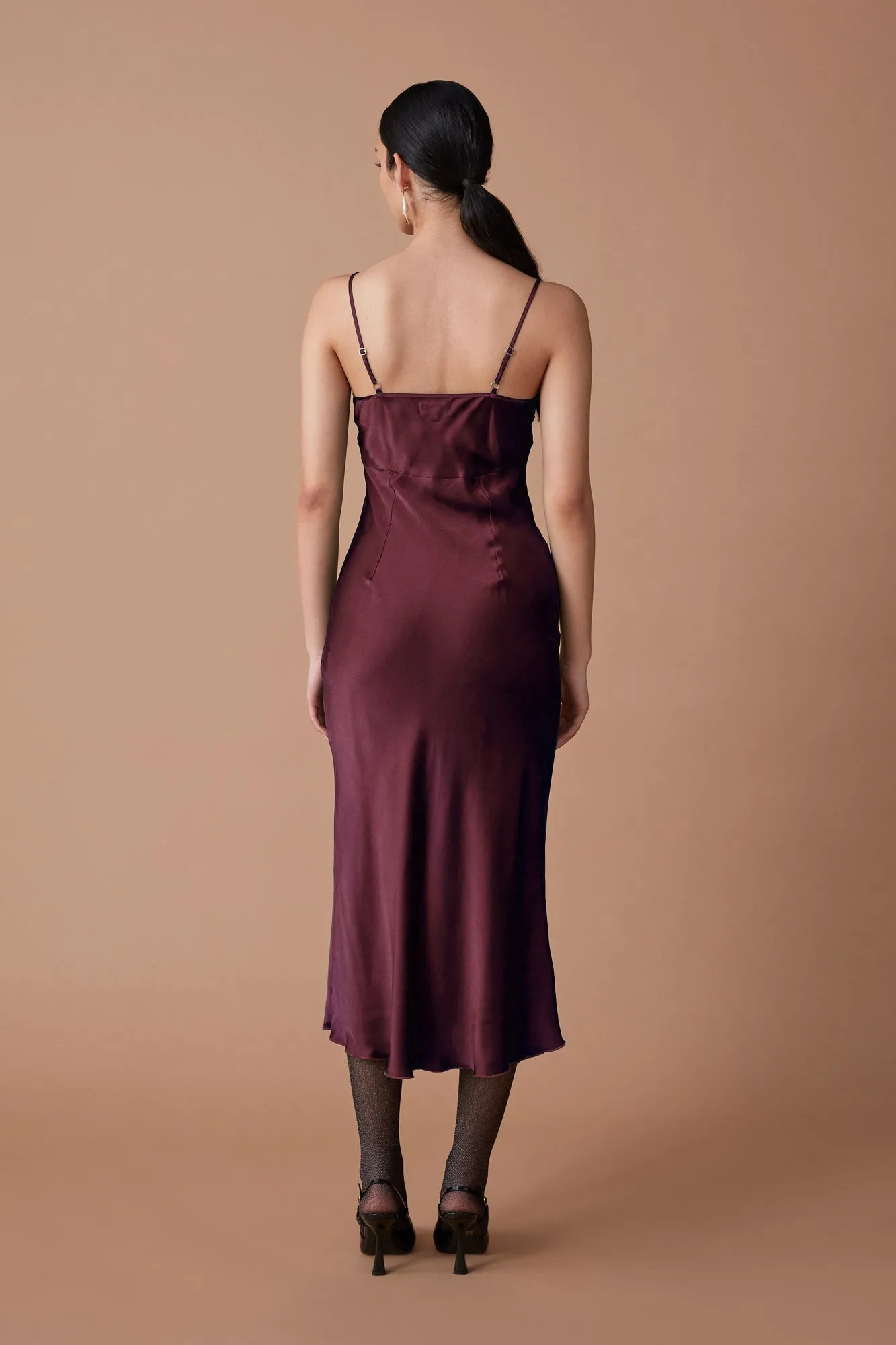 MASTANI SLIP DRESS - GARNET