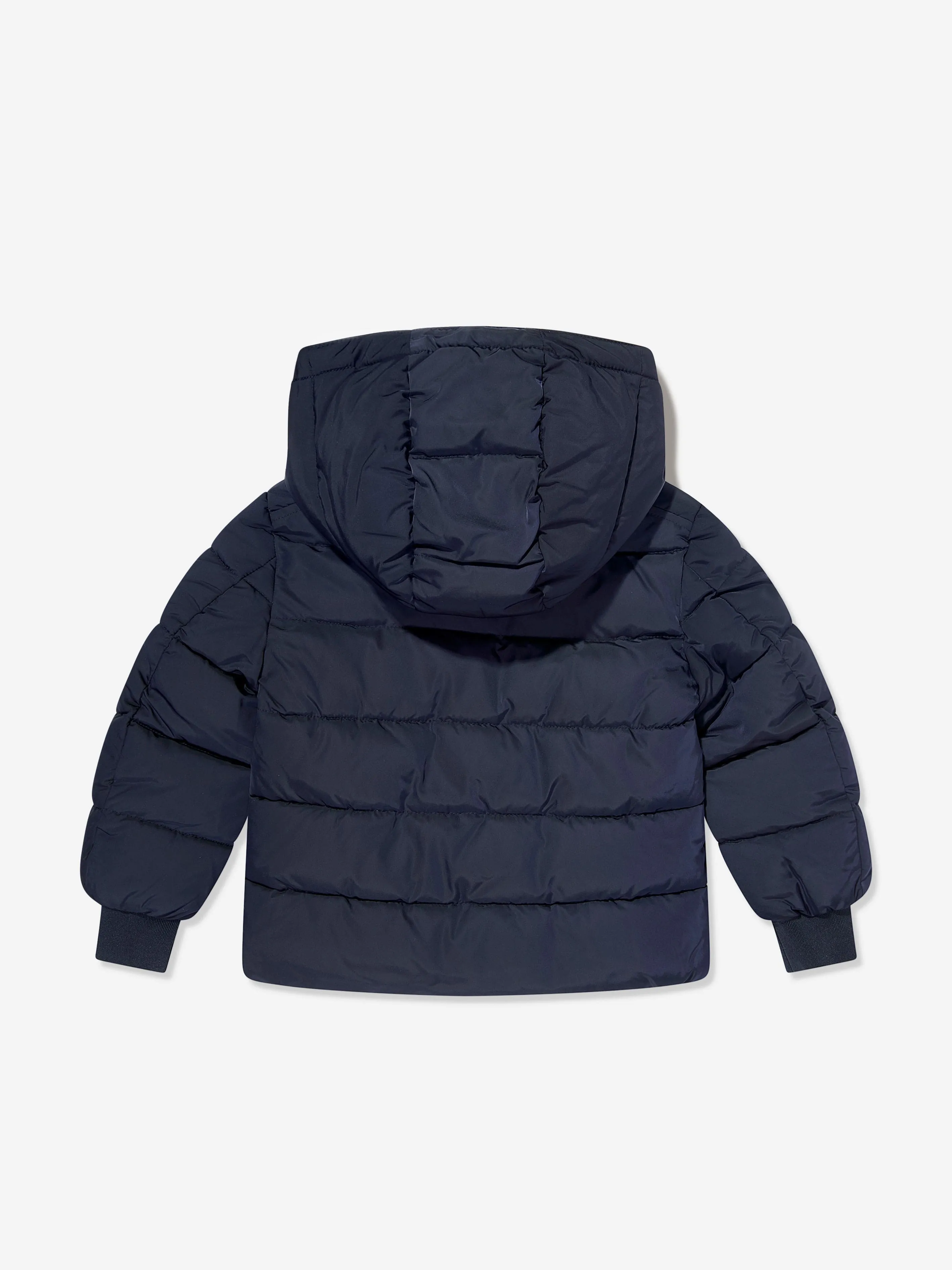 Moschino Kids Logo Puffer Jacket in Navy