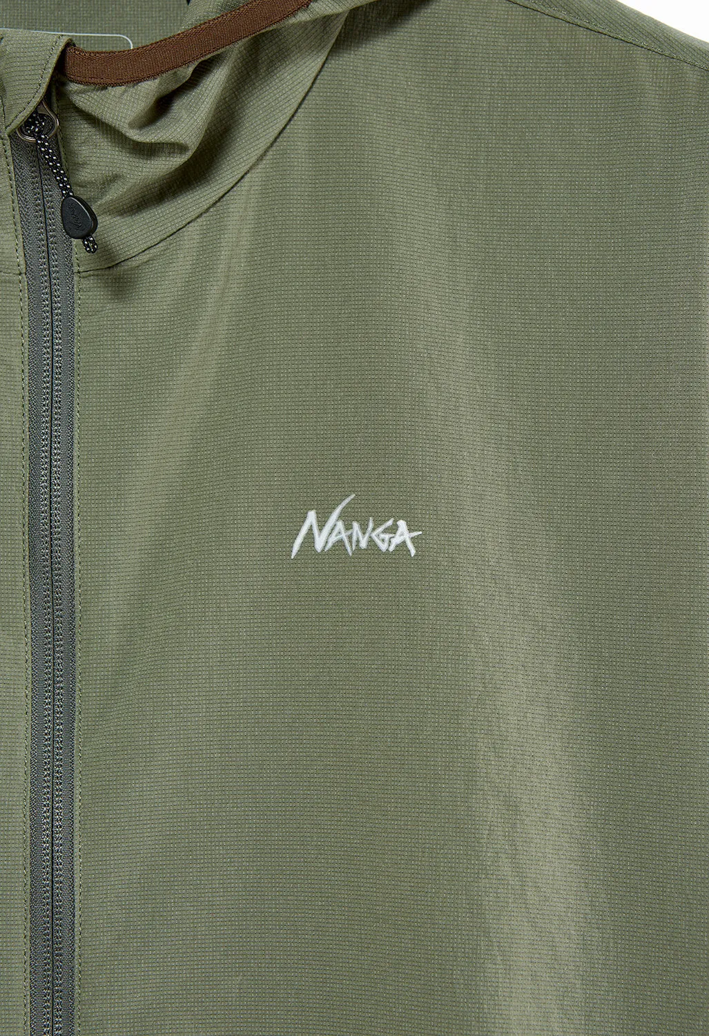 Nanga Men's Air Cloth Comfy Zip Parka Jacket - Olive Green