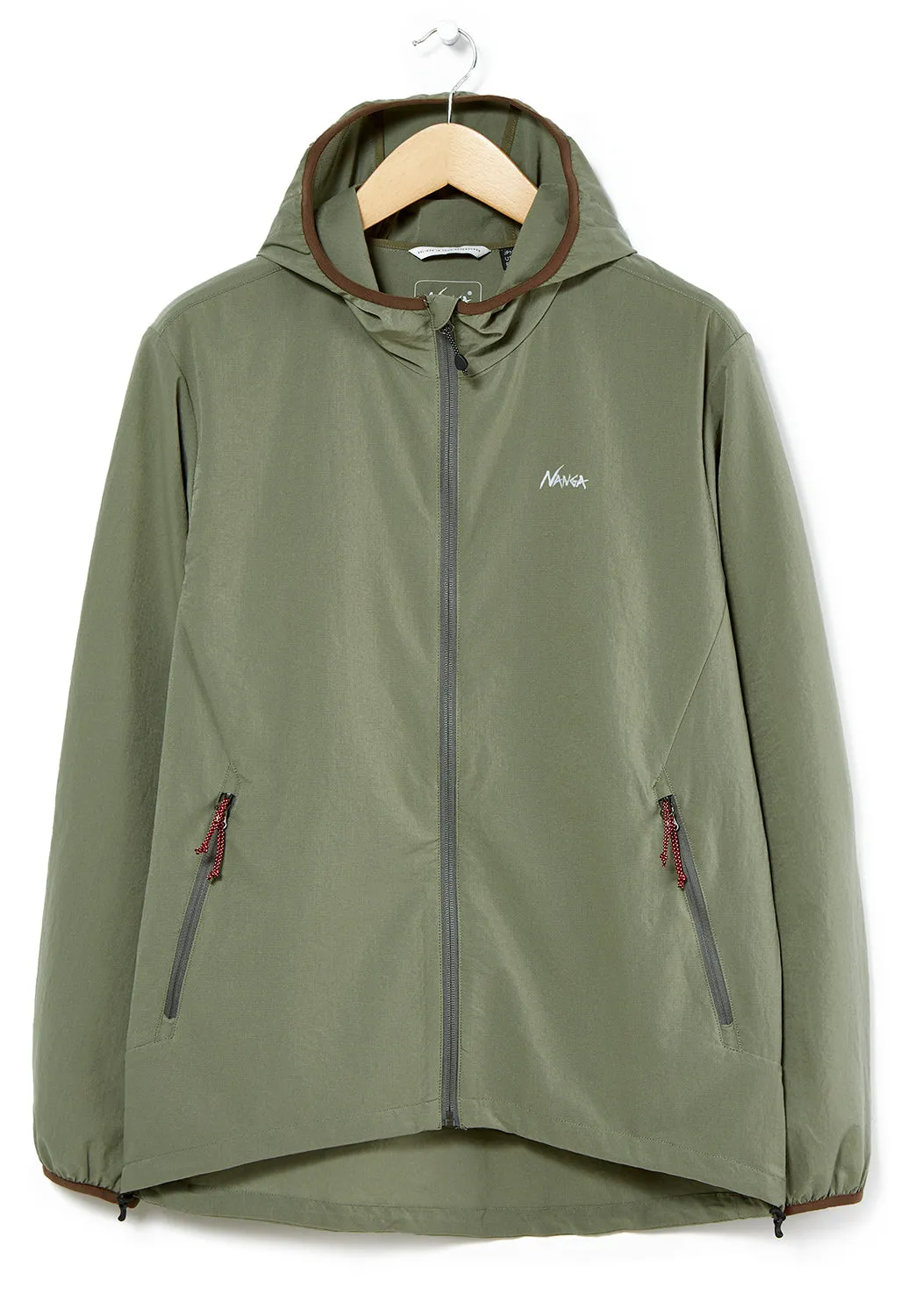 Nanga Men's Air Cloth Comfy Zip Parka Jacket - Olive Green