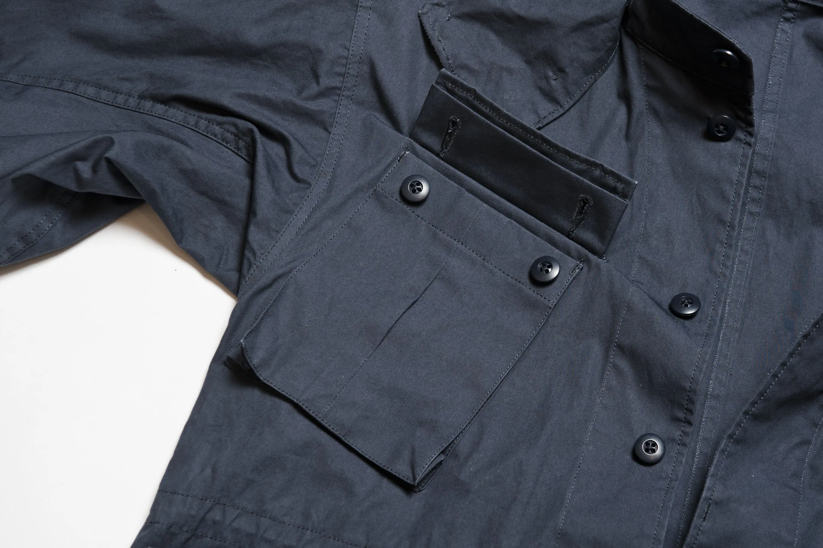 Norwood High Density Water-Repellant Cotton Poplin Parka in Navy