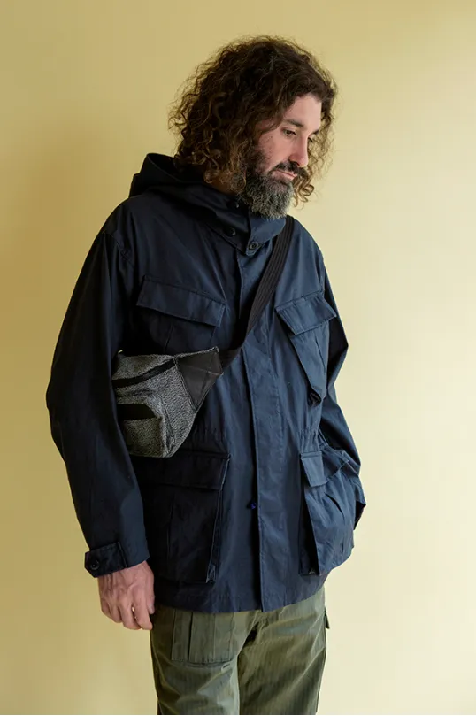 Norwood High Density Water-Repellant Cotton Poplin Parka in Navy