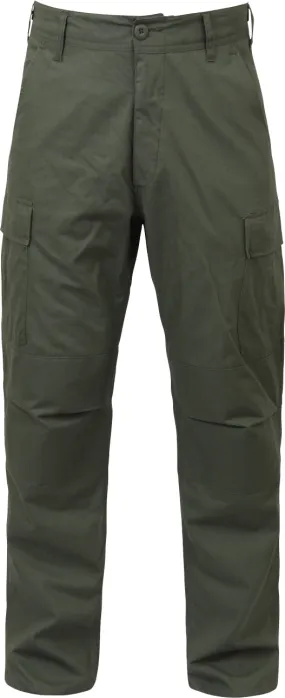 Olive Drab - Military BDU Pants - 100% Cotton Lightweight Ripstop Summer Weight