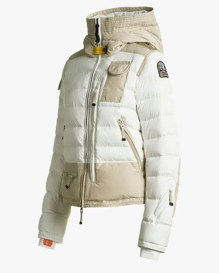 Parajumpers Skimaster Women's Jacket in Off White/Tapioca PW PUF ML31 FW22