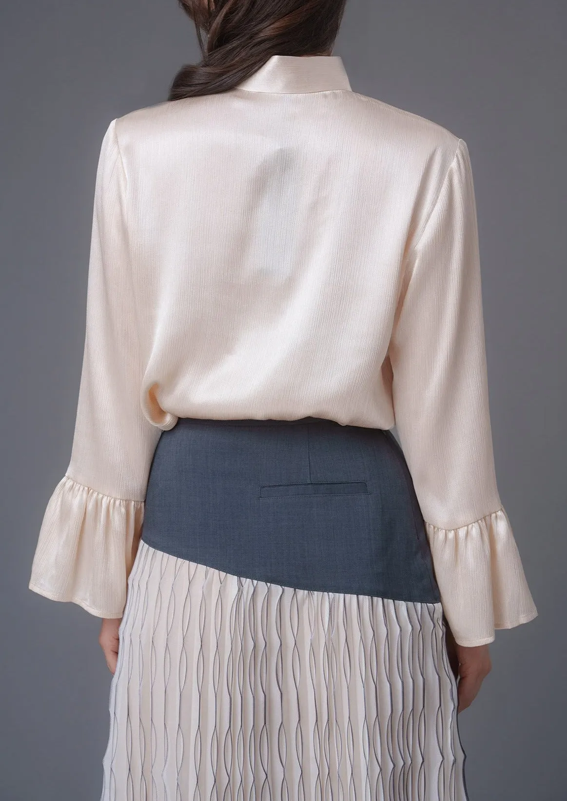 Pleated Chiffon Pankou Skirt