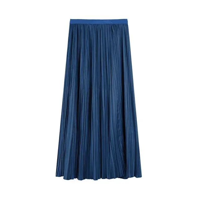 Pre Order:  Classic Solid Pleated  A-Line Skirt