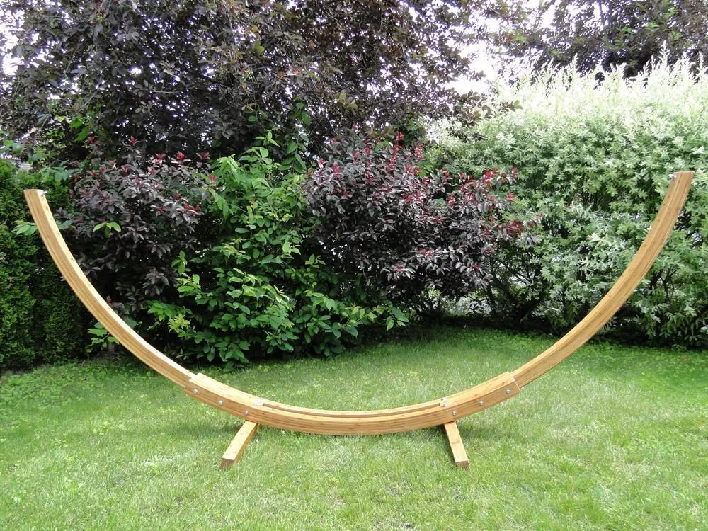 Premium Brazilian Style Double Hammock with Bamboo Stand