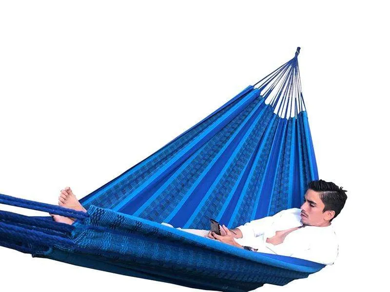 Premium Brazilian Style Double Hammock with Bamboo Stand