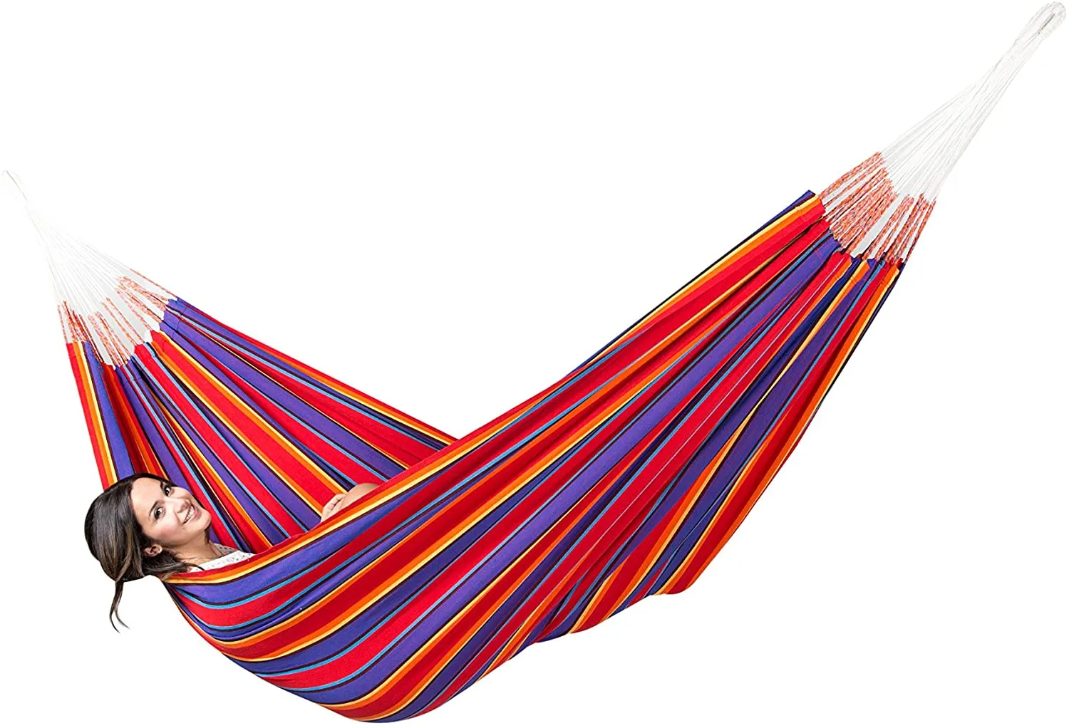 Premium Brazilian Style Double Hammock with Bamboo Stand