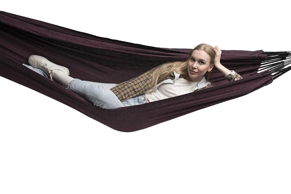 Premium Brazilian Style Double Hammock with Bamboo Stand