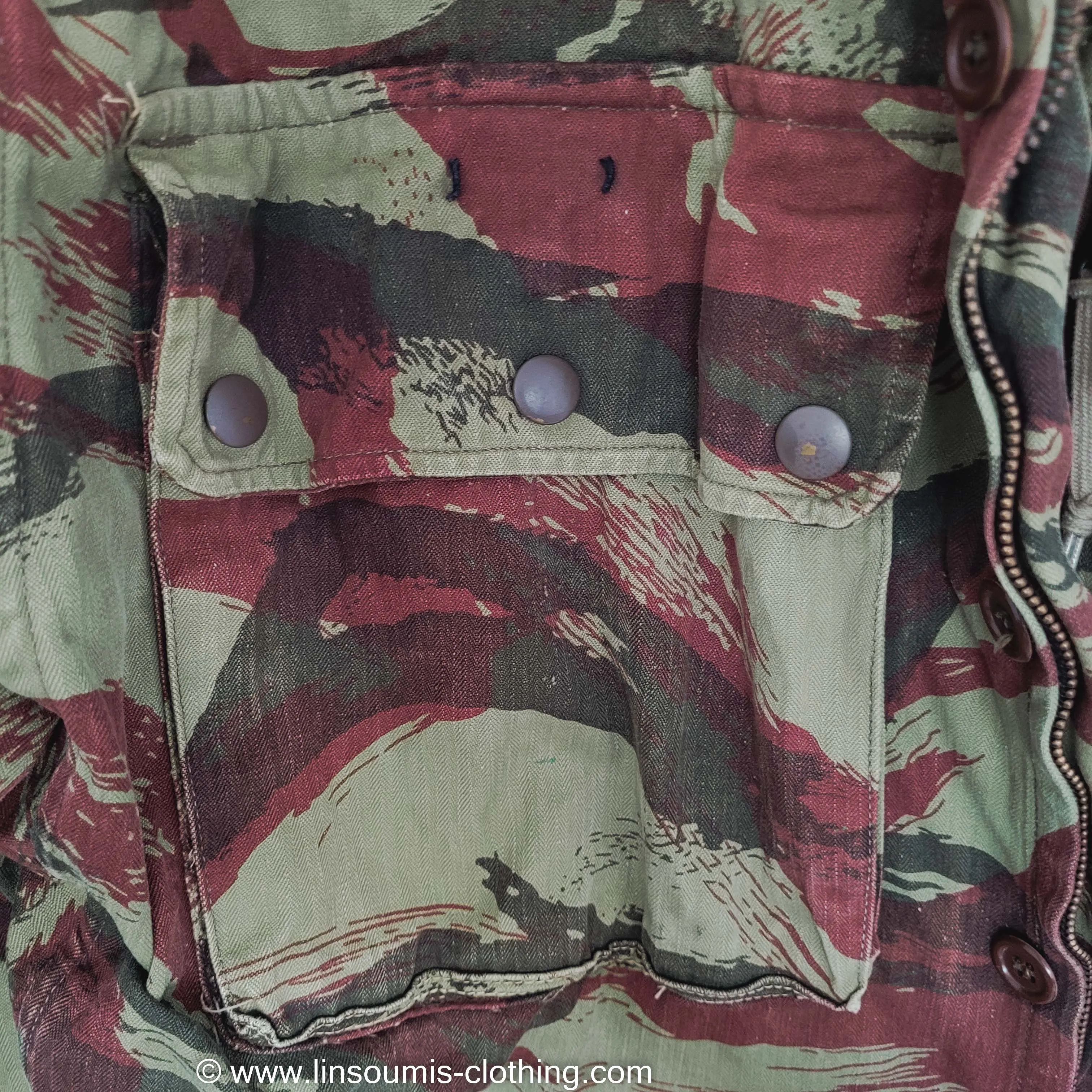 Rare french lizard camo paratrooper 1947 to 1956 jacket / Rare veste para 47/56 français Indochine