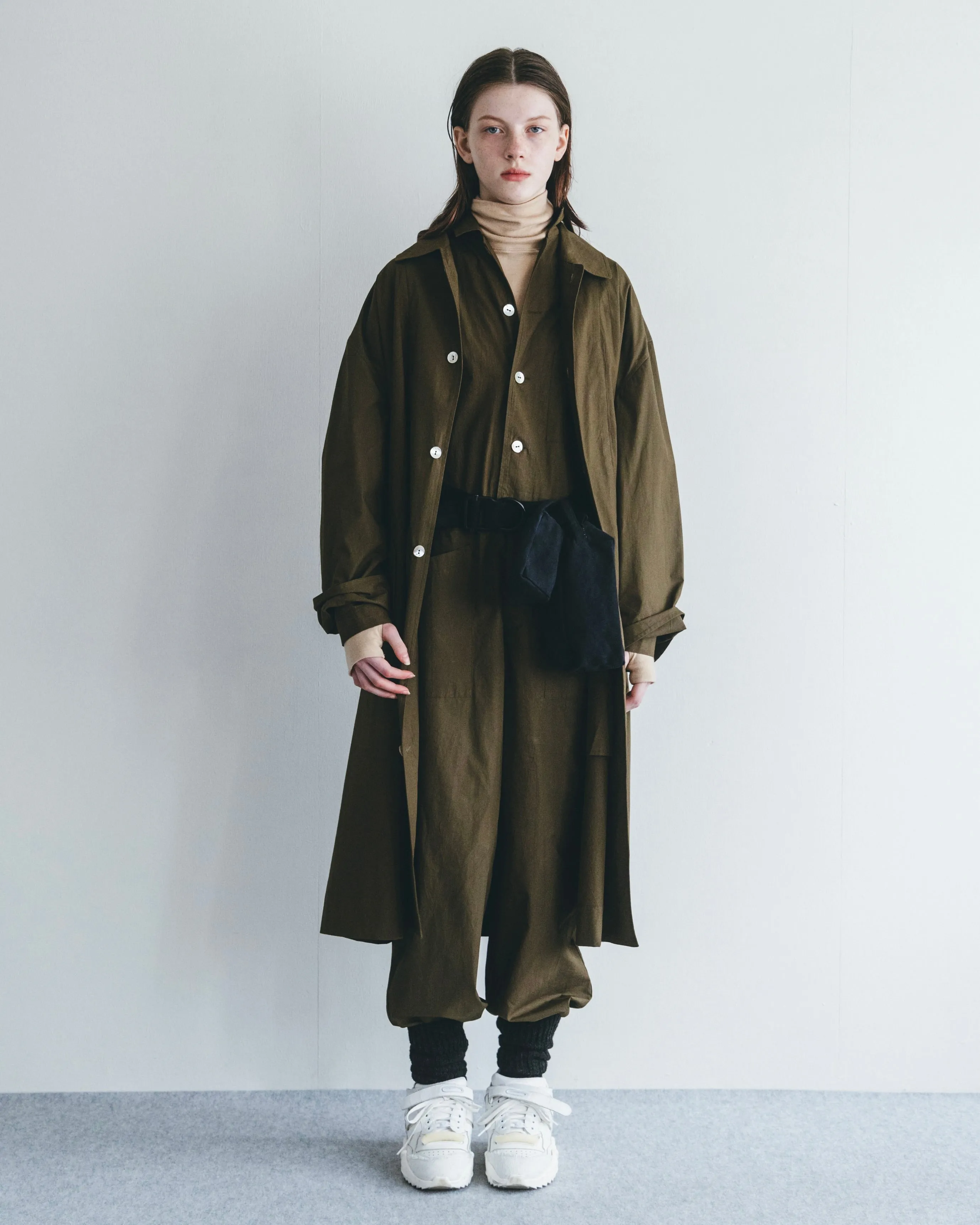 Riddhi Coat: Khaki