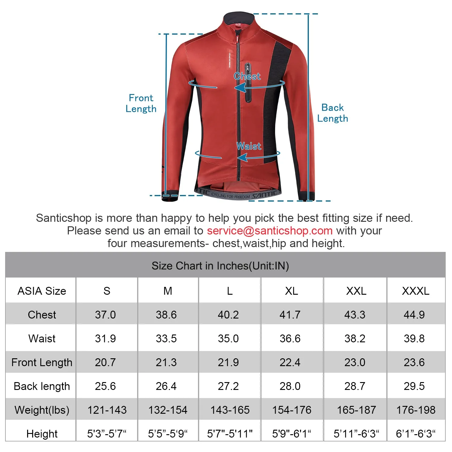 Santic Golmore Orange Men Cycling Jacket Long Sleeve