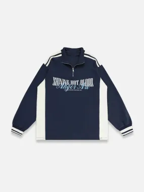 Shining Hot Blood Half Zipper Sweatshirt