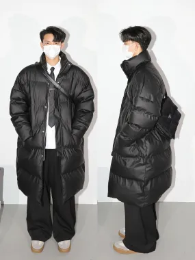 Sleek Puffer Long Coat