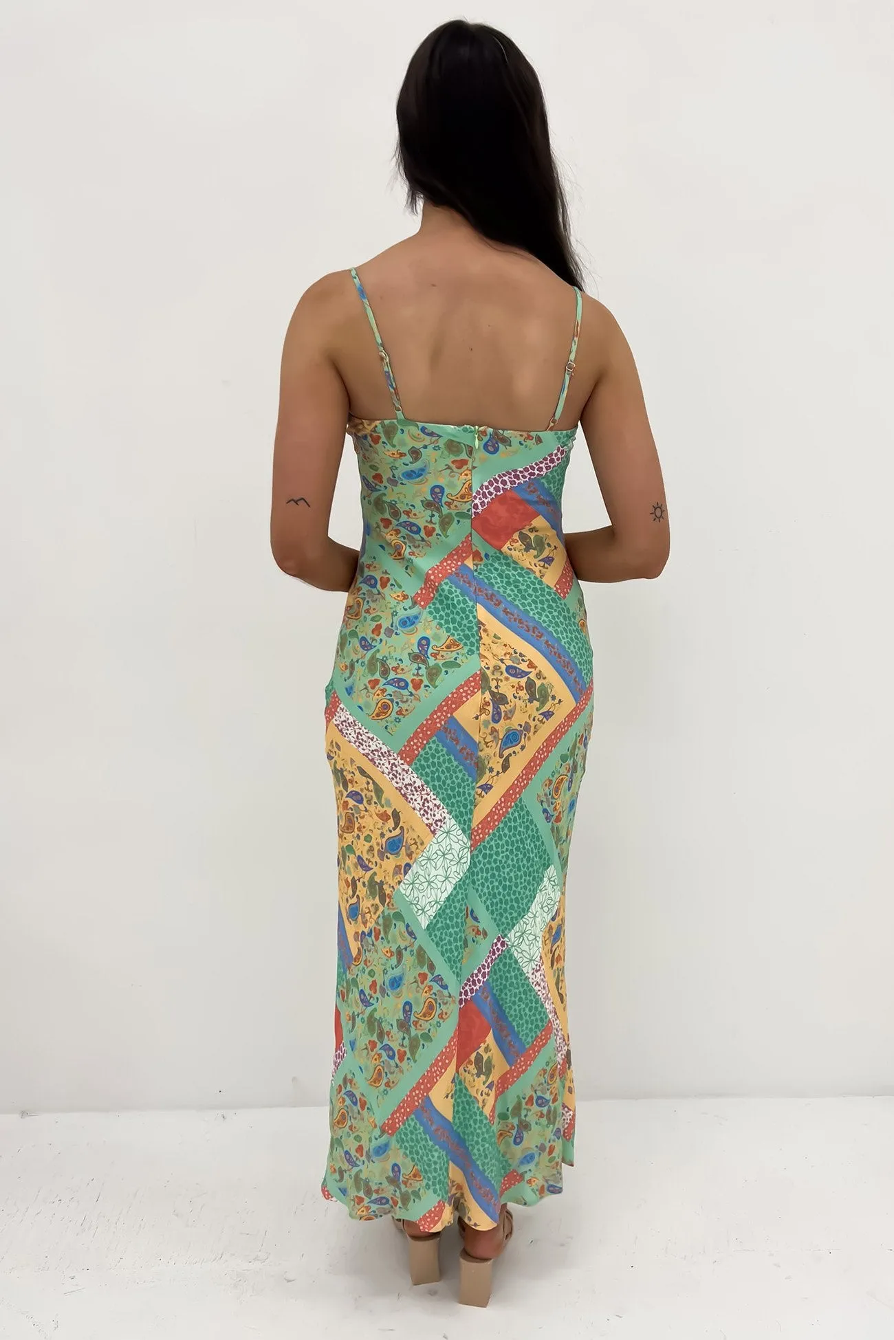 Sofia Midi Dress Patchwork