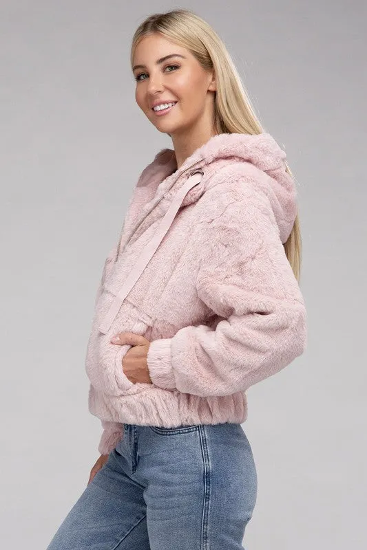 TEEK - Fluffy Zip-Up Teddy Hoodie