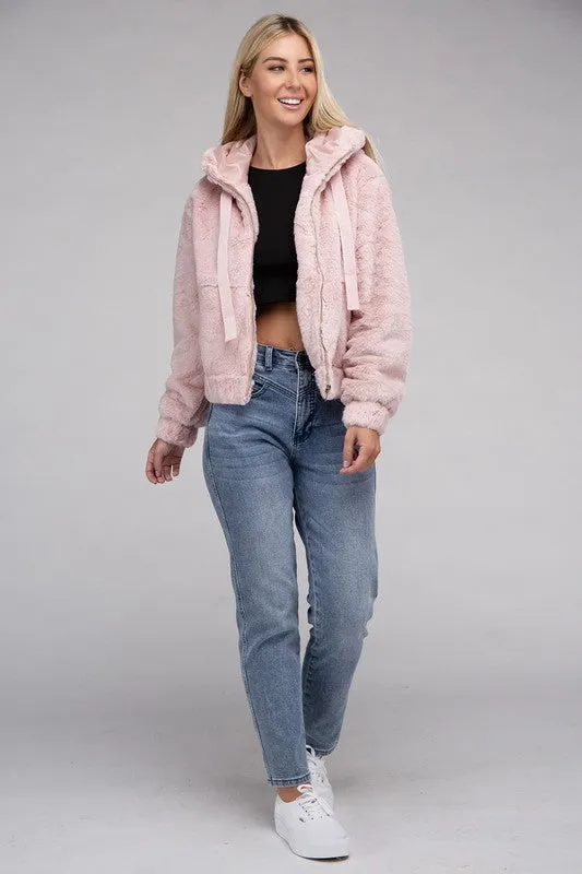 TEEK - Fluffy Zip-Up Teddy Hoodie