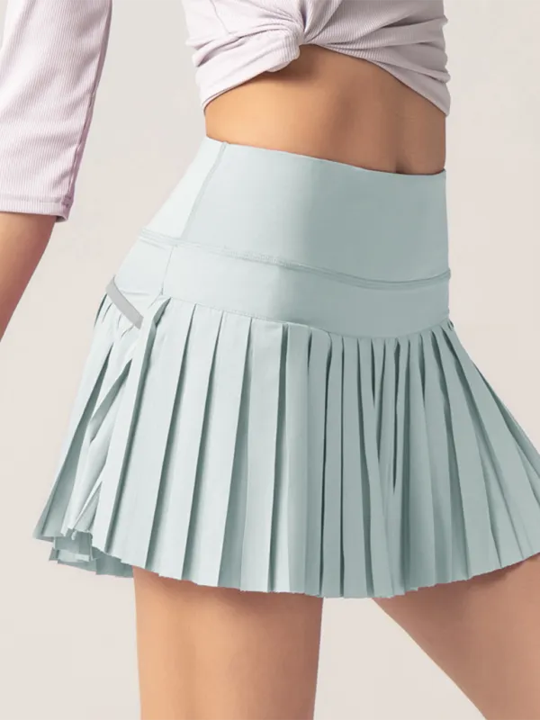 TEEK - Quick-Drying Pocketed Culotte Sports Shorts Tennis Pleated Skirt